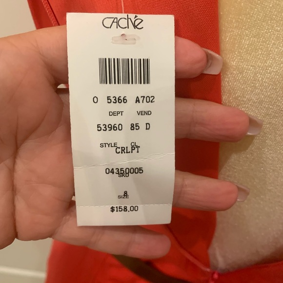 Cache NWT watermelon color straight dress Sz 8 - Picture 4 of 5